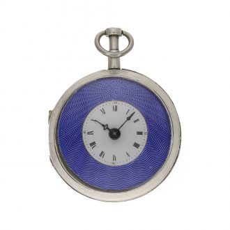 German exceptionally large silver verge watch Circa 1790