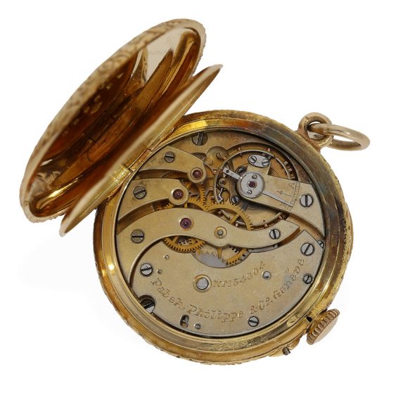 Swiss 18K gold miniature keyless lever pendant watch Circa 1900 Swiss 18K gold miniature keyless lever pendant watch Circa 1900