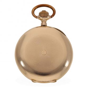 German 14K gold hunting cased precision watch Circa 1910