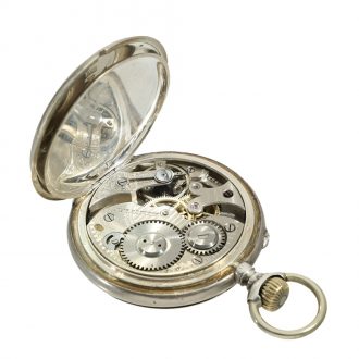 Swiss silver unusual patented digital pocket watch Circa 1890
