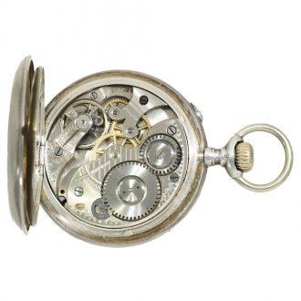 Swiss silver unusual patented digital pocket watch Circa 1890
