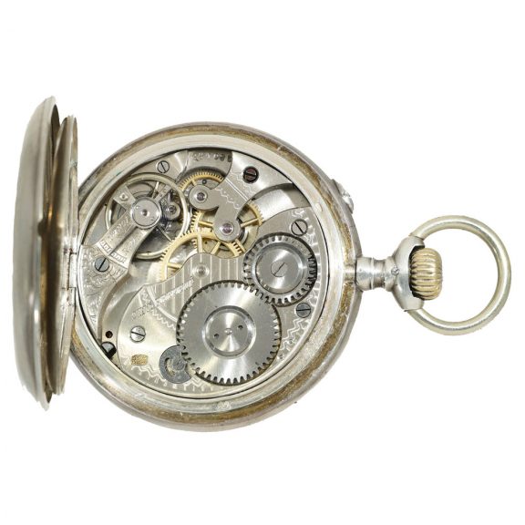 Swiss silver unusual patented digital pocket watch Circa 1890 Swiss silver unusual patented digital pocket watch Circa 1890