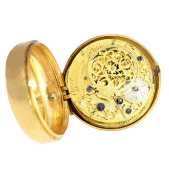 An English gilt verge movement pocket watch Circa 1785 An English gilt verge movement pocket watch Circa 1785