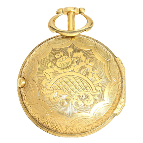 An English gilt verge movement pocket watch Circa 1785 An English gilt verge movement pocket watch Circa 1785