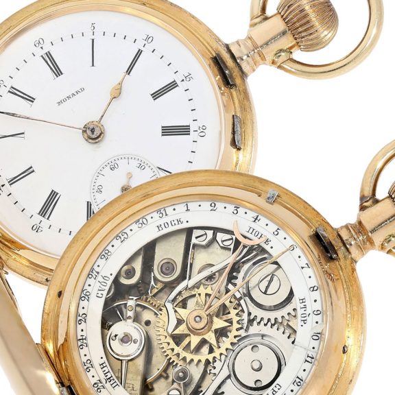 Swiss extremely rare gold ladies' pocket watch Circa 1895 Swiss extremely rare gold ladies' pocket watch Circa 1895