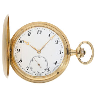 Swiss 14 Carat gold full hunting case watch Circa 1913