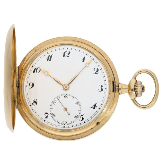 Swiss 14 Carat gold full hunting case watch Circa 1913