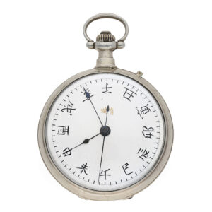Swiss pocket watch with center seconds and glazed movement Circa 1870