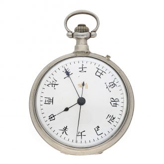 Swiss pocket watch with center seconds and glazed movement Circa 1870