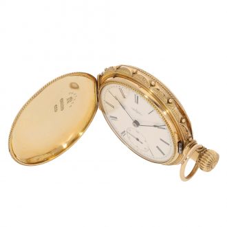 American magnificent 14K gold full hunter watch Circa 1880