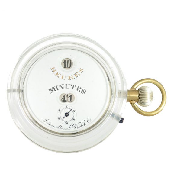 Swiss plastic and glazed on both sides pocket watch Circa 1884
