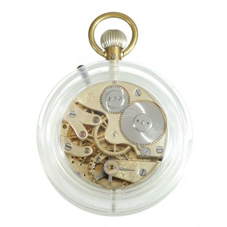 Swiss plastic and glazed on both sides pocket watch Circa 1884