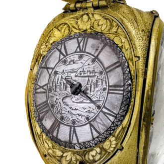 Swiss gilded bronze, rock crystal verge pendant watch Circa 1635