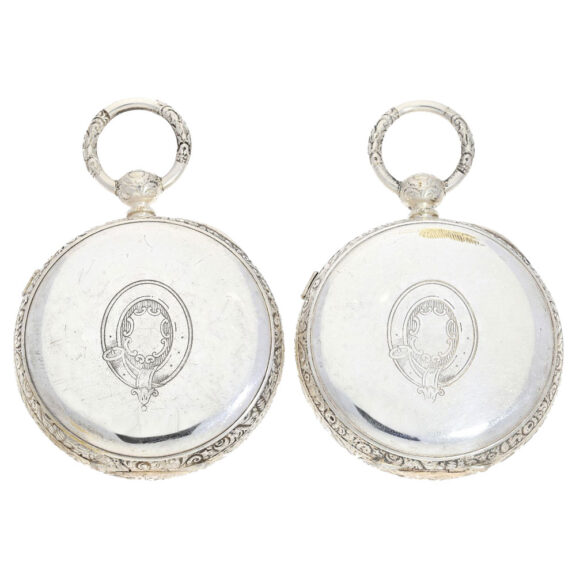 English silvered pair for the Chinese market Circa 1890 English silvered pair for the Chinese market Circa 1890