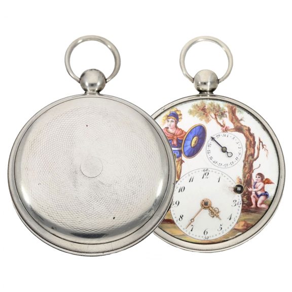 French decorative verge watch with enamel painting Circa 1790 French decorative verge watch with enamel painting Circa 1790