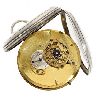 French decorative verge watch with enamel painting Circa 1790