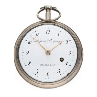 Danish silver pocket watch with cylinder escapement Circa 1794