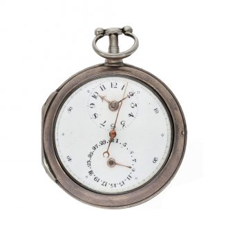 English silver early deck watch with center seconds Circa 1788