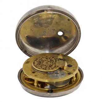 English silver early deck watch with center seconds Circa 1788