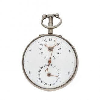 English silver early deck watch with center seconds Circa 1788