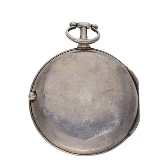 English silver early deck watch with center seconds Circa 1788 English silver early deck watch with center seconds Circa 1788