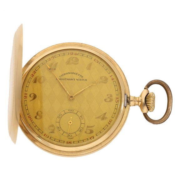 Swiss 14K gold hunting cased lever pocket watch Circa 1920