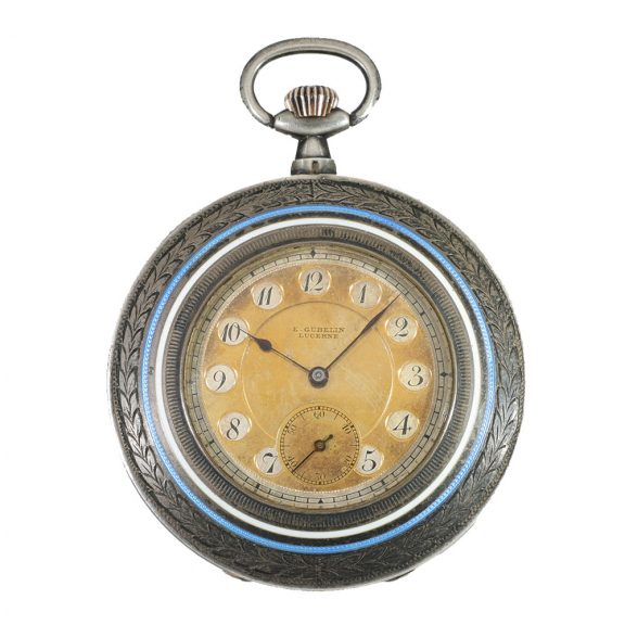 Swiss silver elegant Art Nouveau enamel dress watch Circa 1910