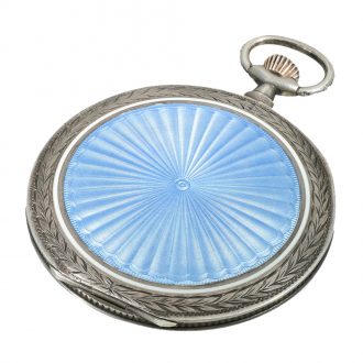 Swiss silver elegant Art Nouveau enamel dress watch Circa 1910