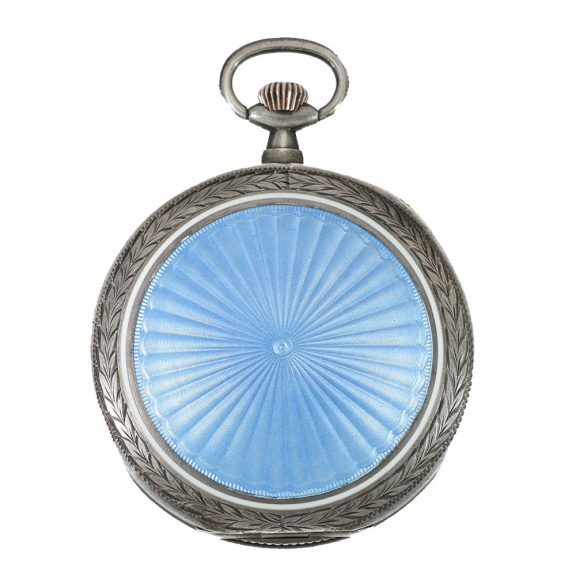 Swiss silver elegant Art Nouveau enamel dress watch Circa 1910 Swiss silver elegant Art Nouveau enamel dress watch Circa 1910