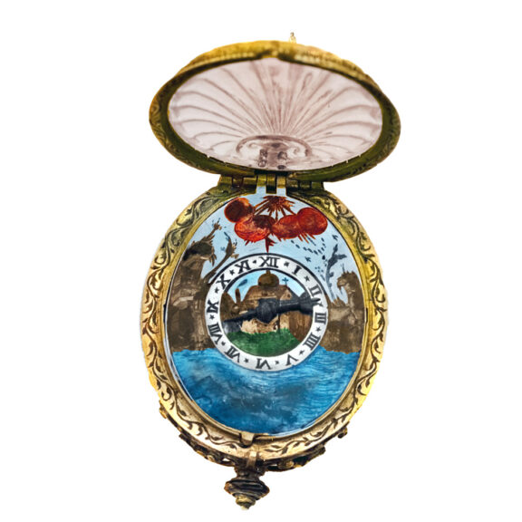 German gold oval one-handed verge pendant watch Circa 1650