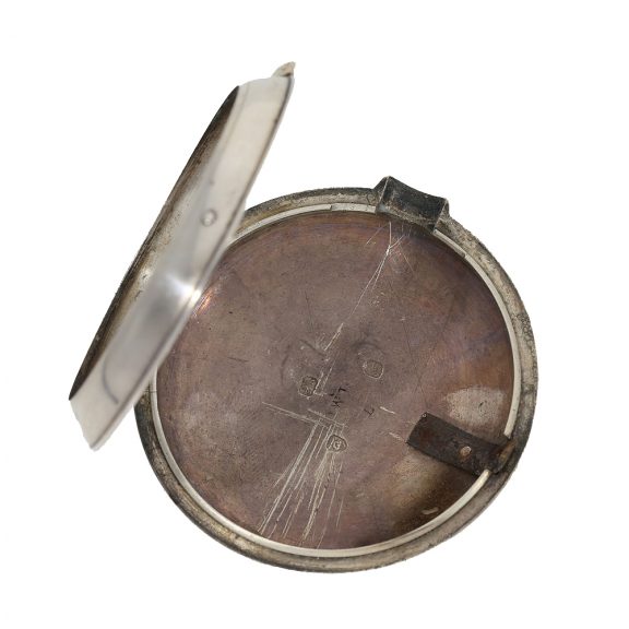 English silver pair cased verge watch with enamel painting Circa 1802 English silver pair cased verge watch with enamel painting Circa 1802