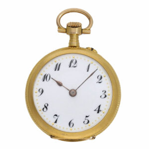 Swiss 18 carat gold pocket and pendant Art Nouveau watch Circa 1910