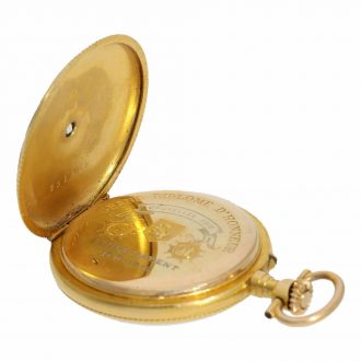Swiss 18 carat gold pocket and pendant Art Nouveau watch Circa 1910