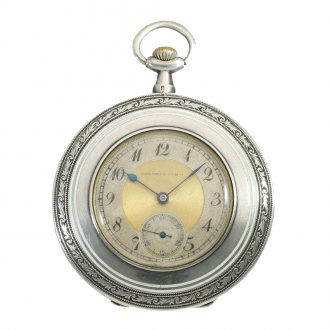Swiss silver elegant super-flat Art Nouveau dress watch Circa 1910