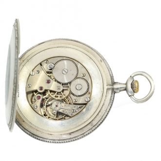 Swiss silver elegant super-flat Art Nouveau dress watch Circa 1910