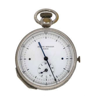 Very rare French chromed brass inking chronograph Circa 1860 Circa 1860