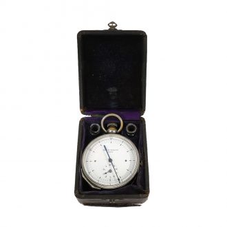 Very rare French chromed brass inking chronograph Circa 1860