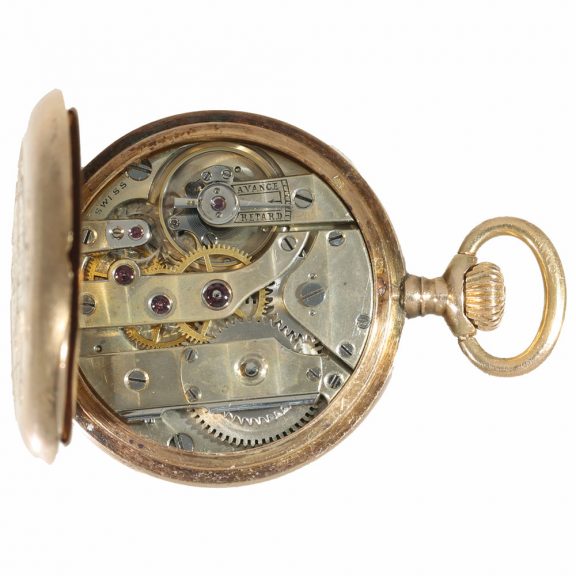 Swiss 18 carat gold pendant watch with lever escapement Circa 1850 Swiss 18 carat gold pendant watch with lever escapement Circa 1850