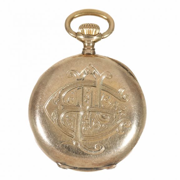 Swiss 18 carat gold pendant watch with lever escapement Circa 1850 Swiss 18 carat gold pendant watch with lever escapement Circa 1850