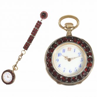 Swiss 18 carat gold pendant watch with lever escapement Circa 1850