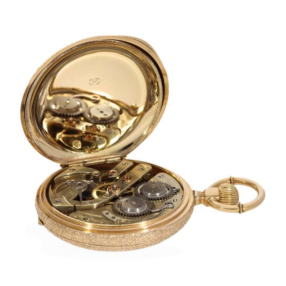 Swiss 14 carat gold heavy splendour full hunter Circa 1881 Swiss 14 carat gold heavy splendour full hunter Circa 1881