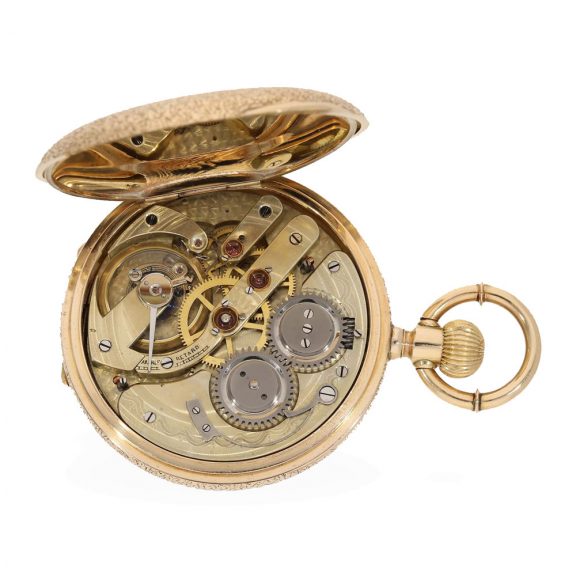Swiss 14 carat gold heavy splendour full hunter Circa 1881 Swiss 14 carat gold heavy splendour full hunter Circa 1881
