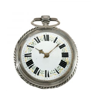 Austrian silver verge watch with skeletonized movement Circa. 1800