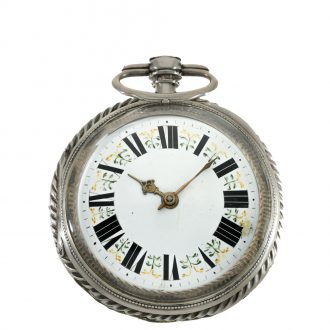 Austrian silver verge watch with skeletonized movement Circa. 1800