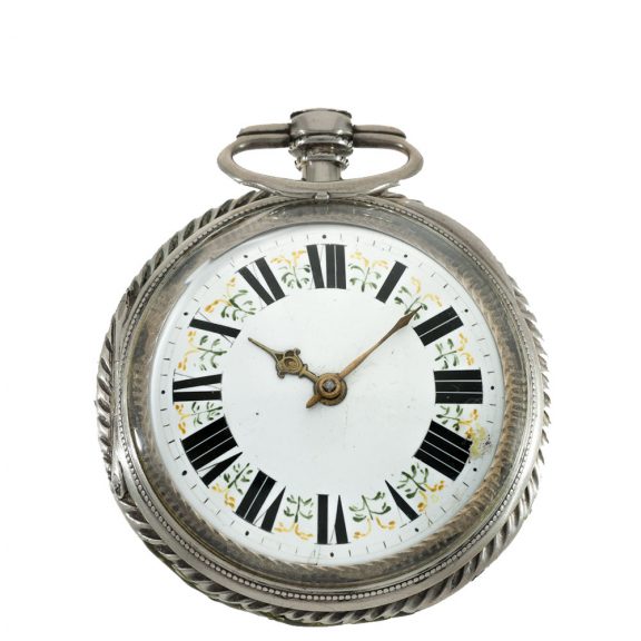 Austrian silver verge watch with skeletonized movement Circa. 1800