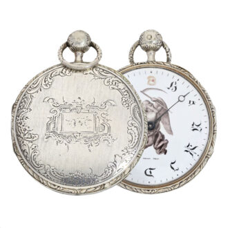 French silver repeater, partially skeletonized Circa 1809
