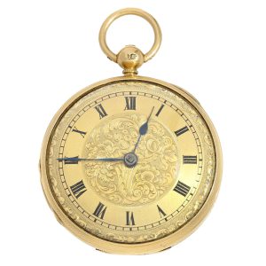 A very fine English 18 carat gold lever pocket watch Circa 1838