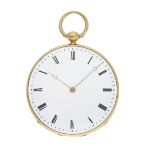 Probably Swiss 18 Carat gold fine lépine glazed on both sides Circa 1850