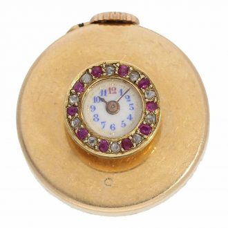 American decorative 18 carat gold buttonhole watch Circa 1900