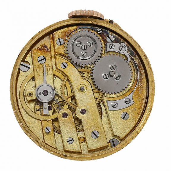 American decorative 18 carat gold buttonhole watch Circa 1900 American decorative 18 carat gold buttonhole watch Circa 1900